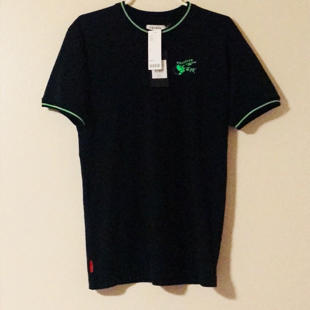 nwt black le fix contrast s/s